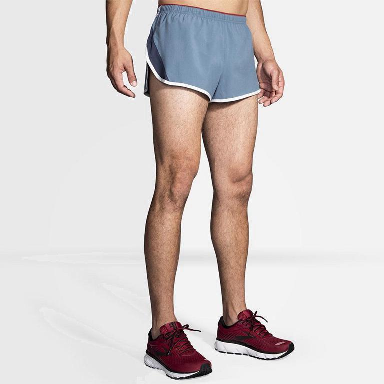 Brooks Go-To 2 Split Løpeshorts Herre Outlet - Blå - Norge (JCW107592)